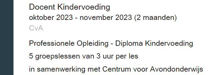 Kindervoeding november 2023