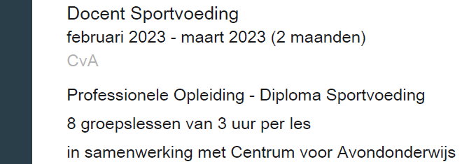 Sportvoeding januari 2023